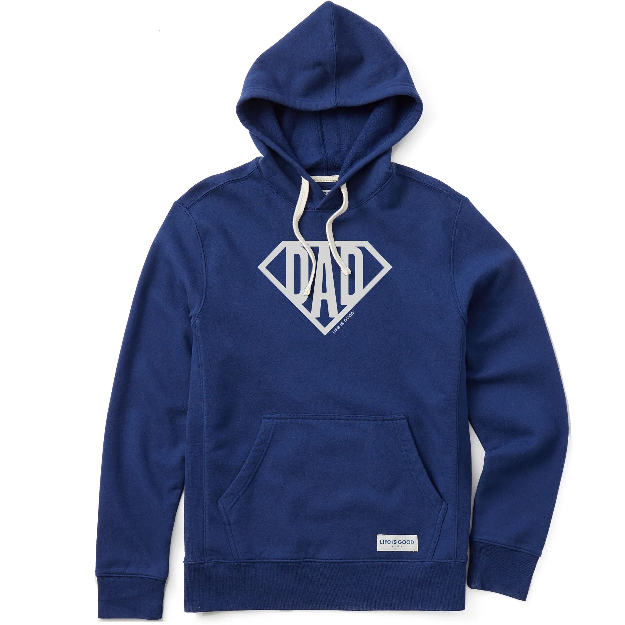 Men's Super Dad Simply True Fleece Hoodie LIFE IS GOOD
