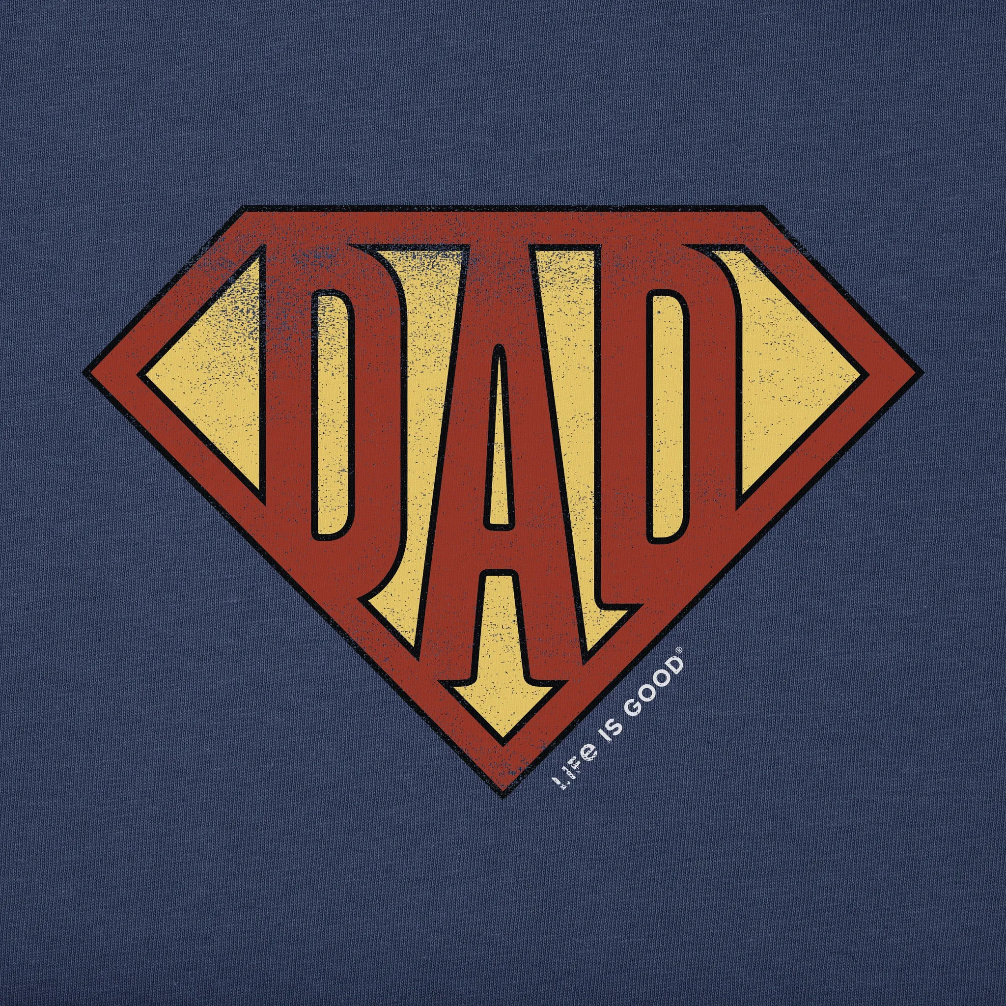Men's SUPERDAD SHIELD Simply True Fleece Crew LIFE IS GOOD