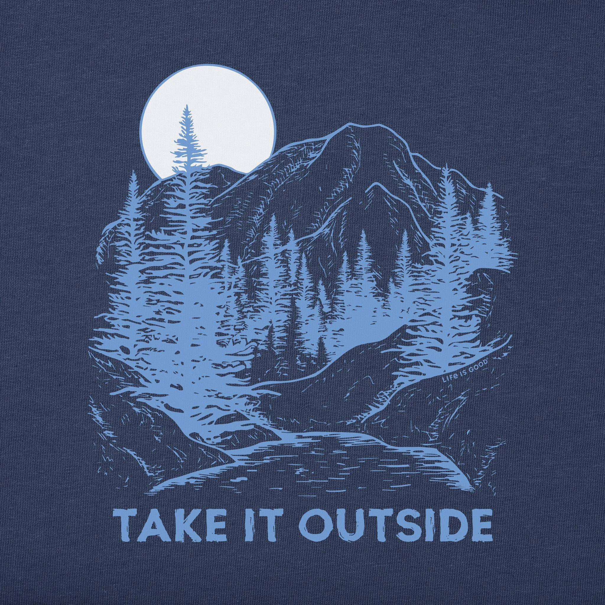 Men's Take it Outside Mountains Simply True Fleece Crew LIFE IS GOOD