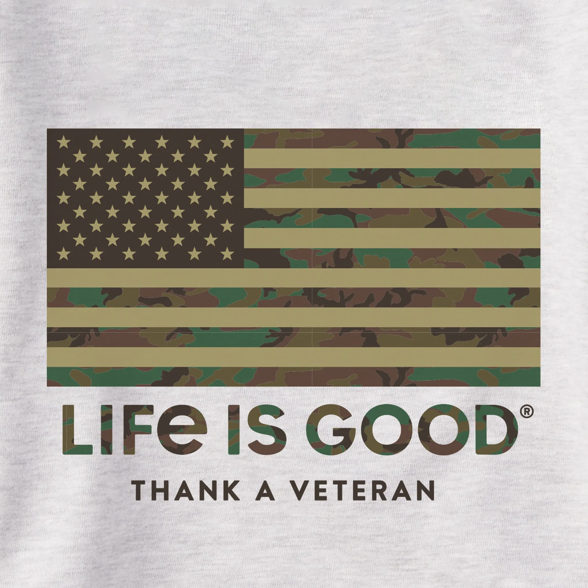Men's Thank a Veteran Simply True Crew LIFE IS GOOD