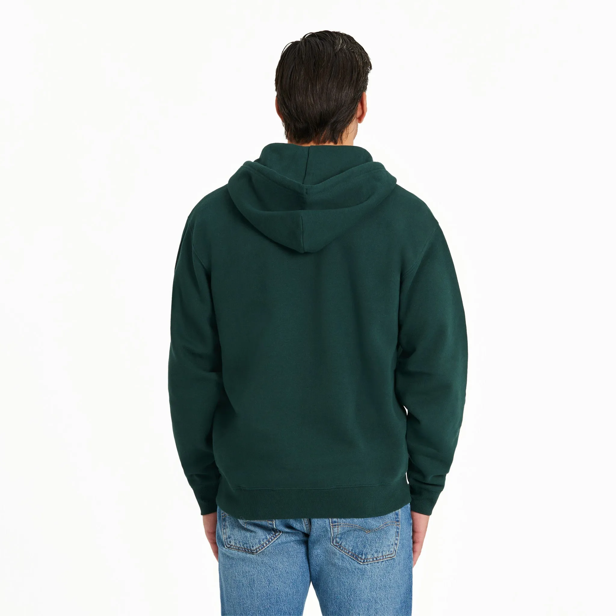 Men's Three Striped Block Good Vibes Fleece Zip Hoodie LIFE IS GOOD
