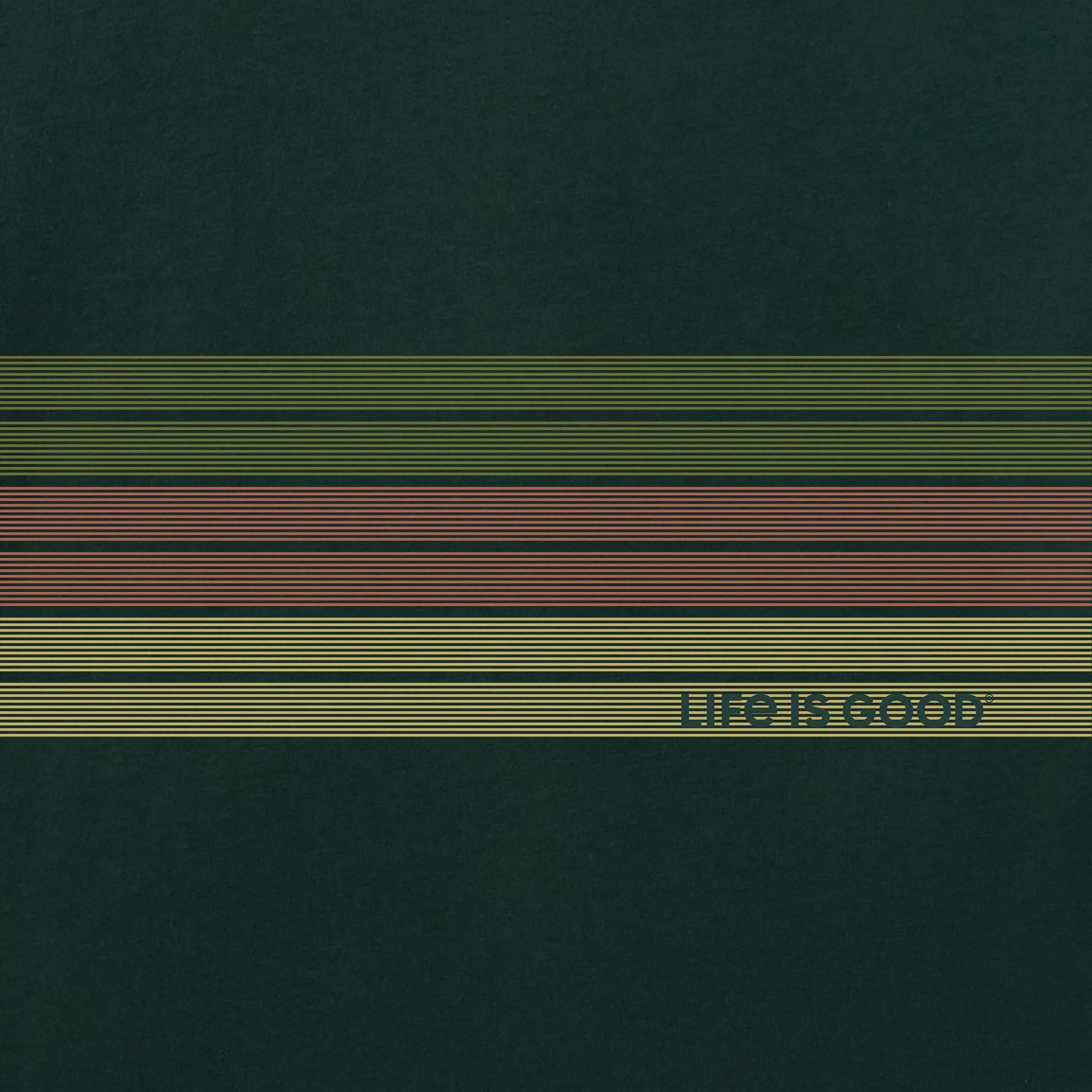 Men's Three Striped Block Good Vibes Fleece Zip Hoodie LIFE IS GOOD