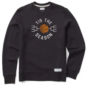 Men's Tis the Season March Hoops Simply True Fleece Crew LIFE IS GOOD