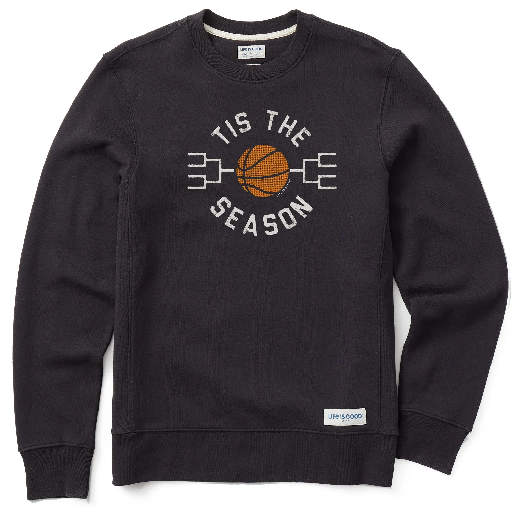 Men's Tis the Season March Hoops Simply True Fleece Crew LIFE IS GOOD