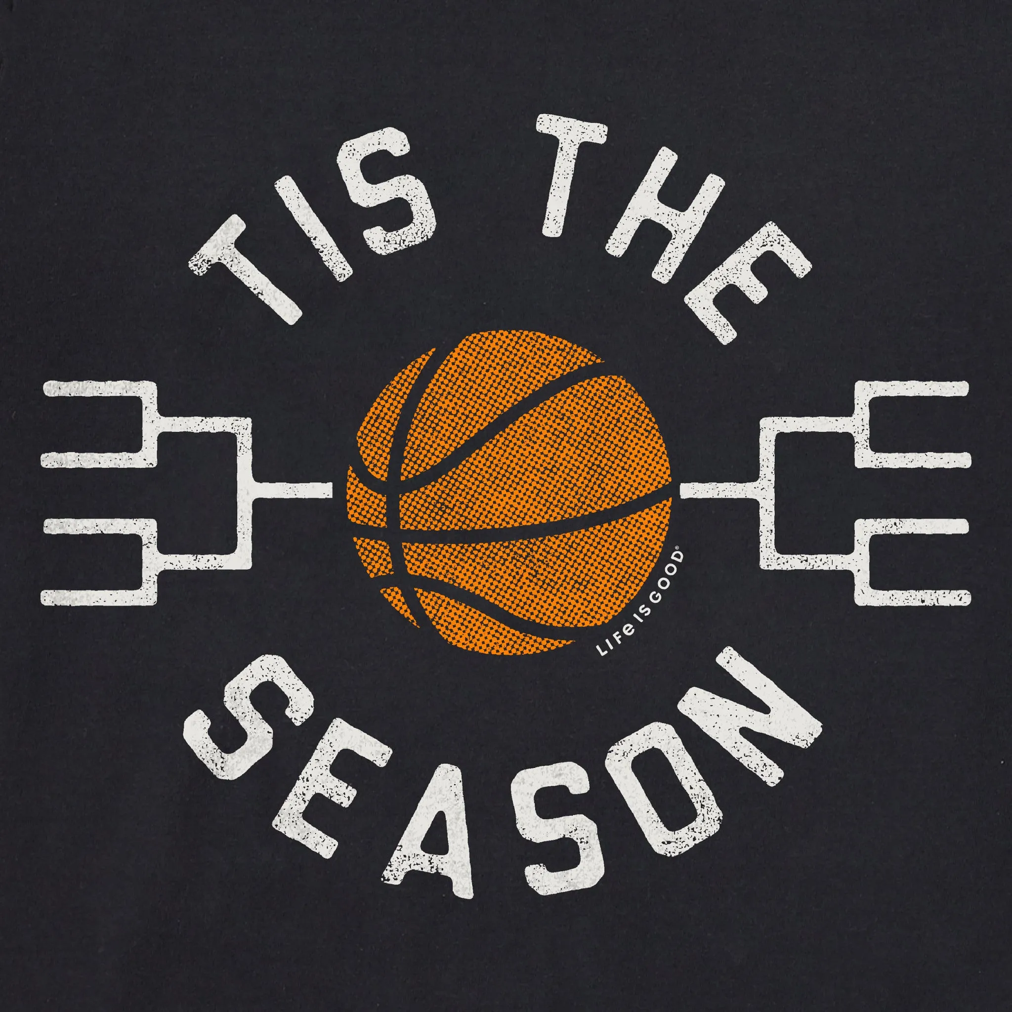 Men's Tis the Season March Hoops Simply True Fleece Crew LIFE IS GOOD