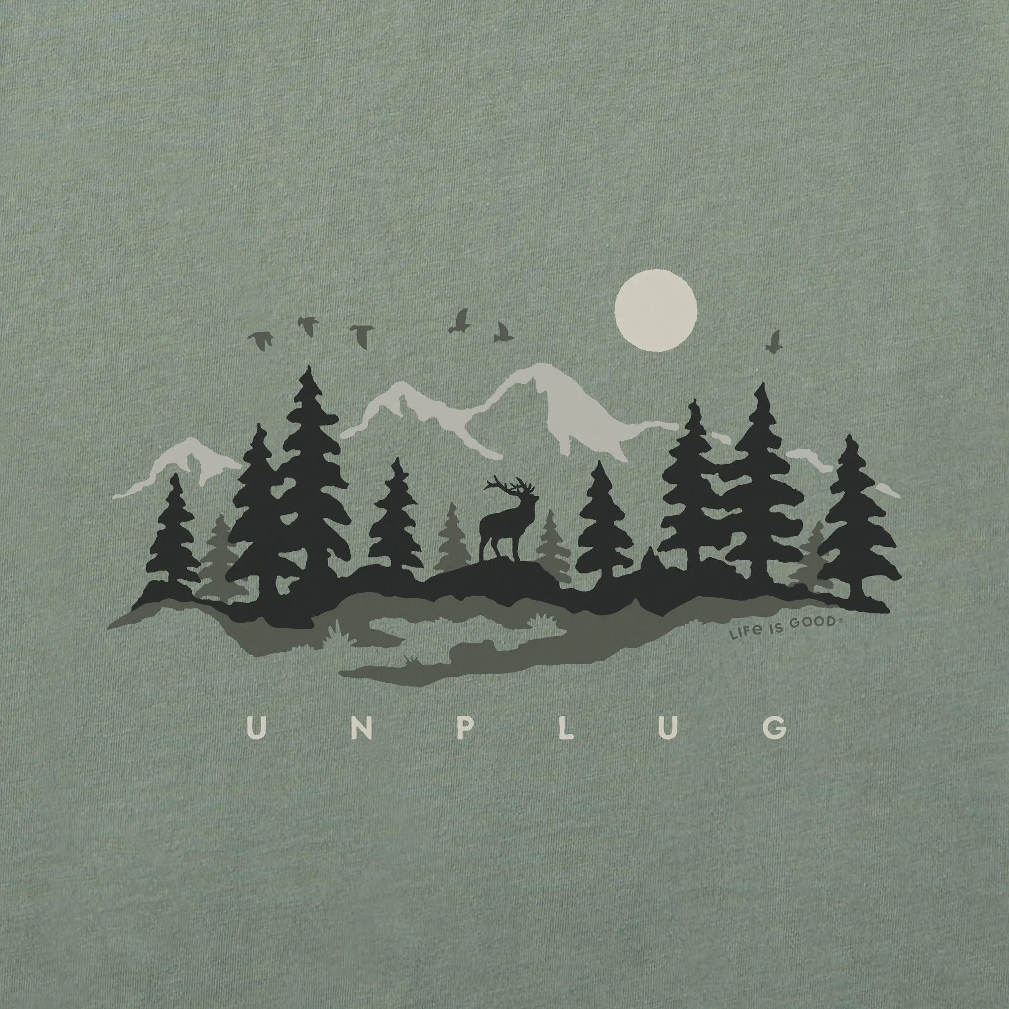 Men's Unplug in the Outdoors Simply True Fleece Hoodie LIFE IS GOOD