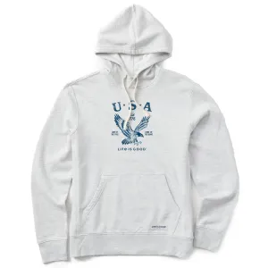 Men's USA 1776 Eagle Simply True Fleece Hoodie LIFE IS GOOD
