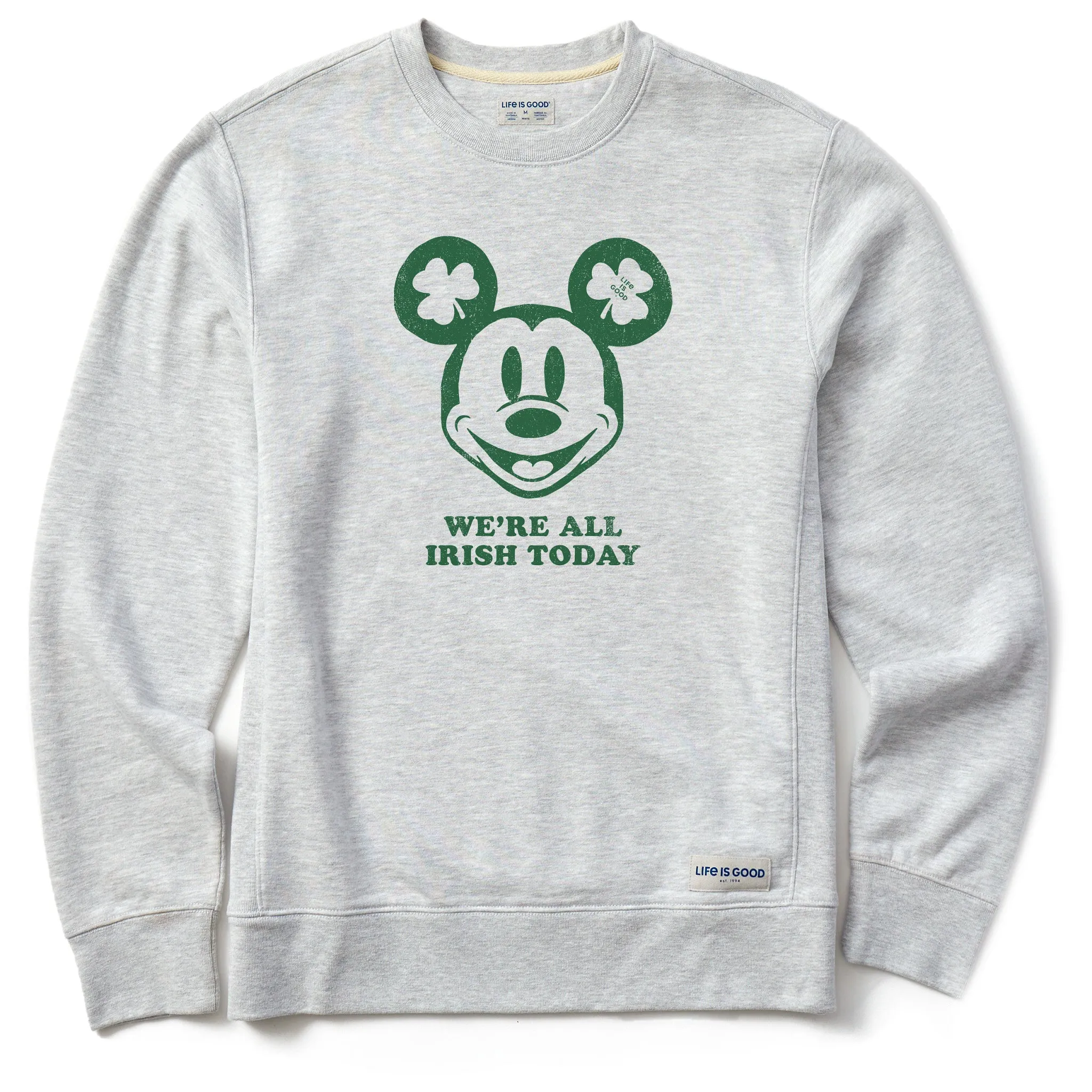 Men's We're All Irish Today Willie Simply True Fleece Crew LIFE IS GOOD