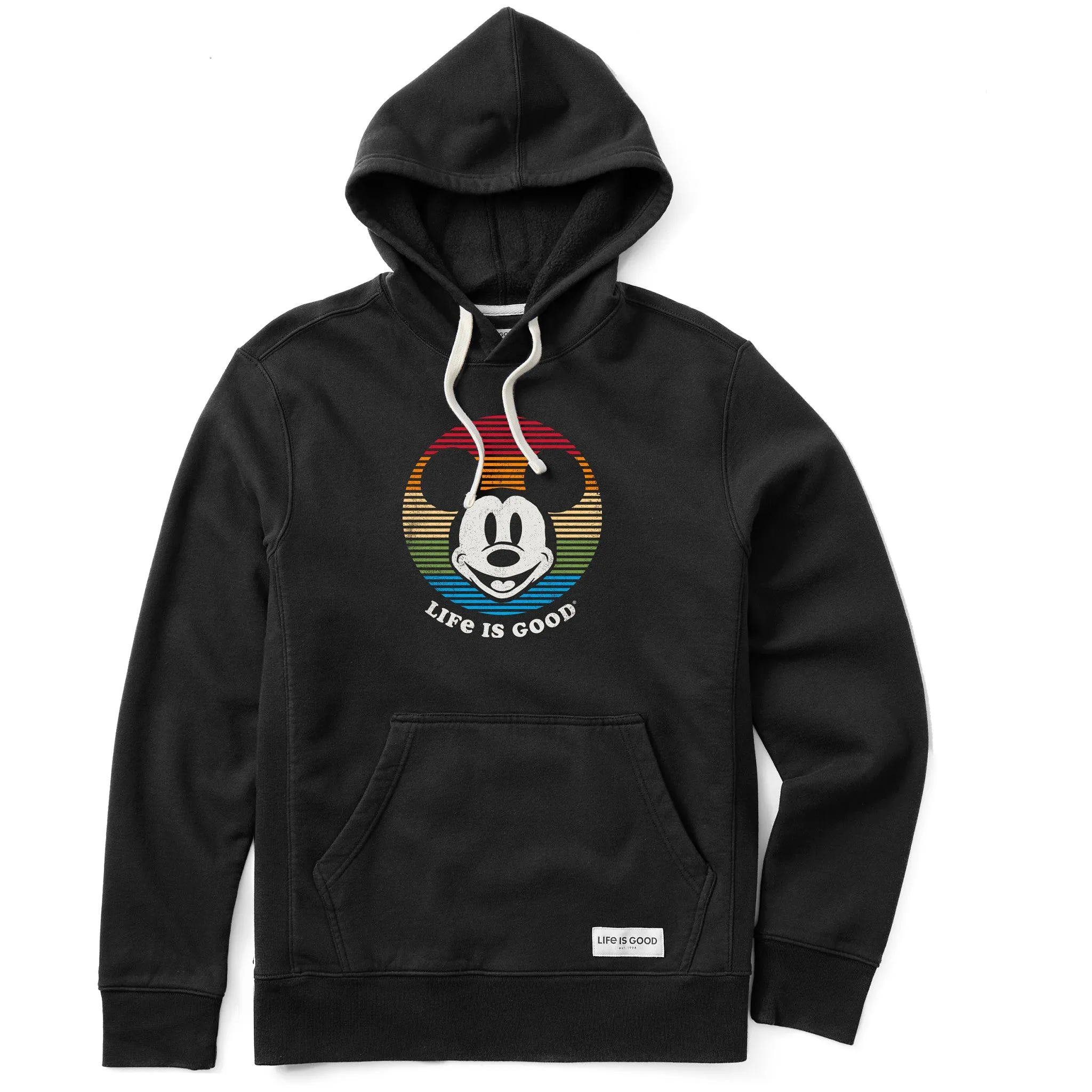 Men's Willie Stripes Circle Simply True Fleece Hoodie LIFE IS GOOD