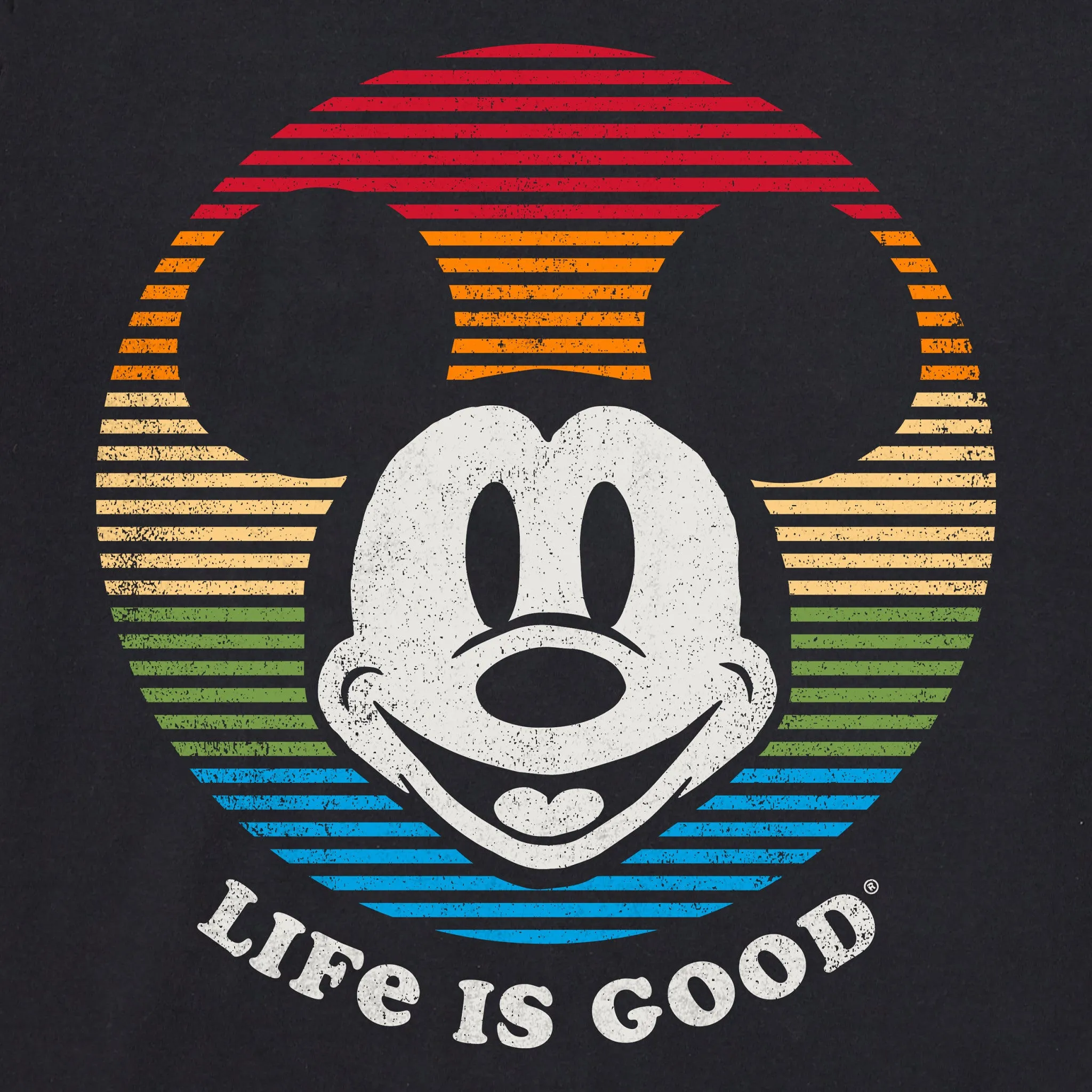 Men's Willie Stripes Circle Simply True Fleece Hoodie LIFE IS GOOD