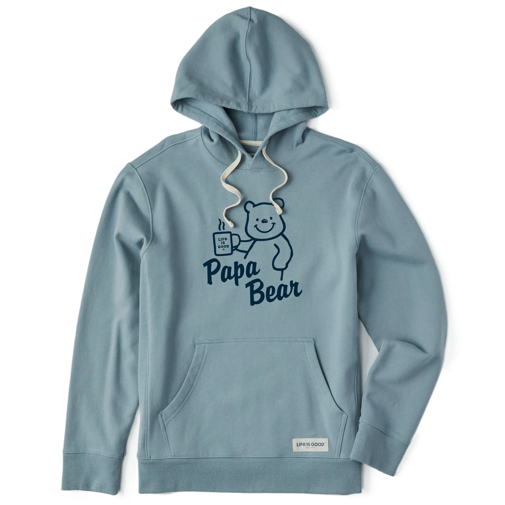 Men's Winnie Papa Bear Coffee Simply True Fleece Hoodie LIFE IS GOOD