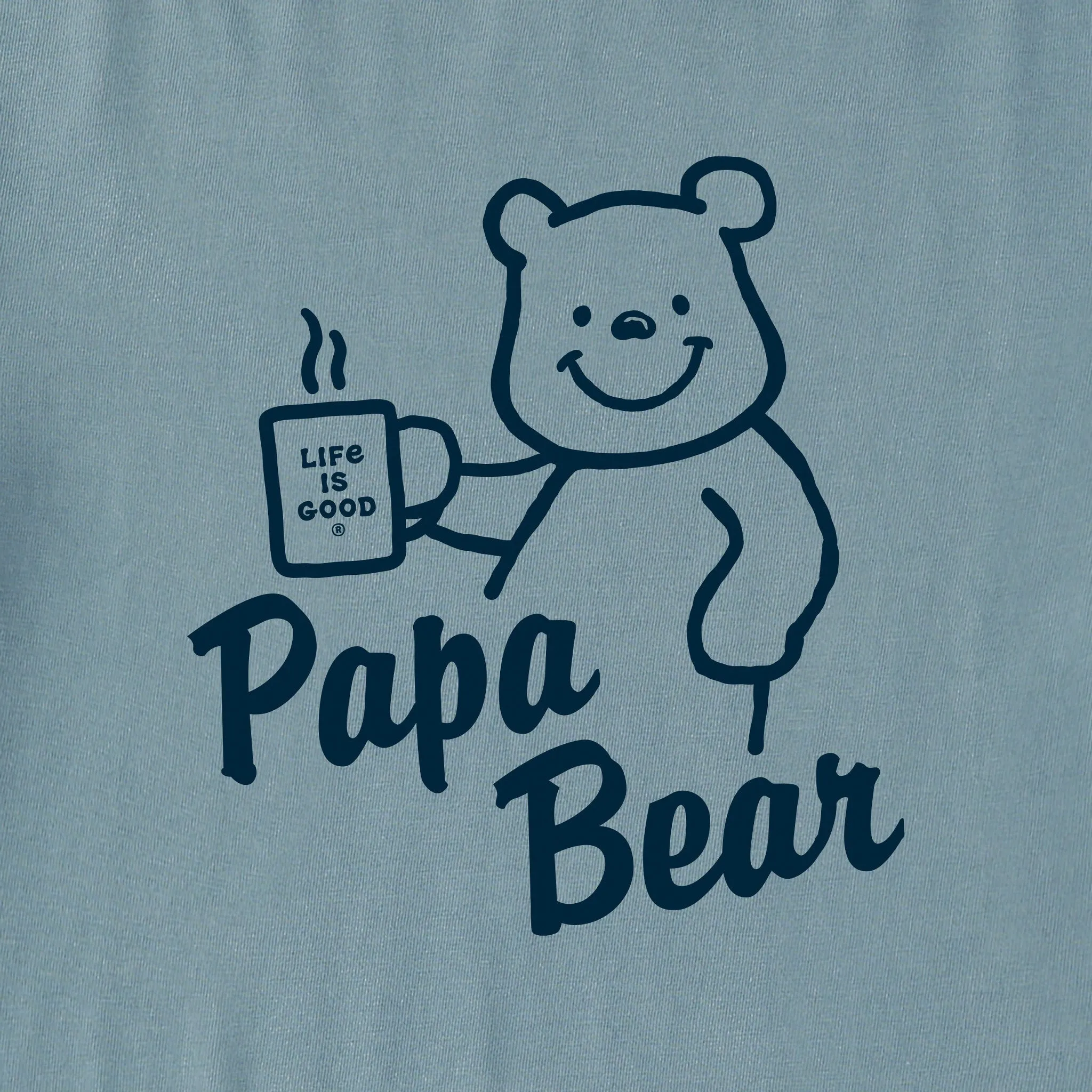 Men's Winnie Papa Bear Coffee Simply True Fleece Hoodie LIFE IS GOOD