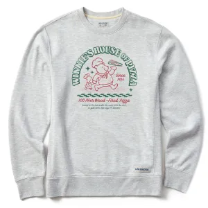 Men's Winnie's House of Pizza Simply True Fleece Crew LIFE IS GOOD