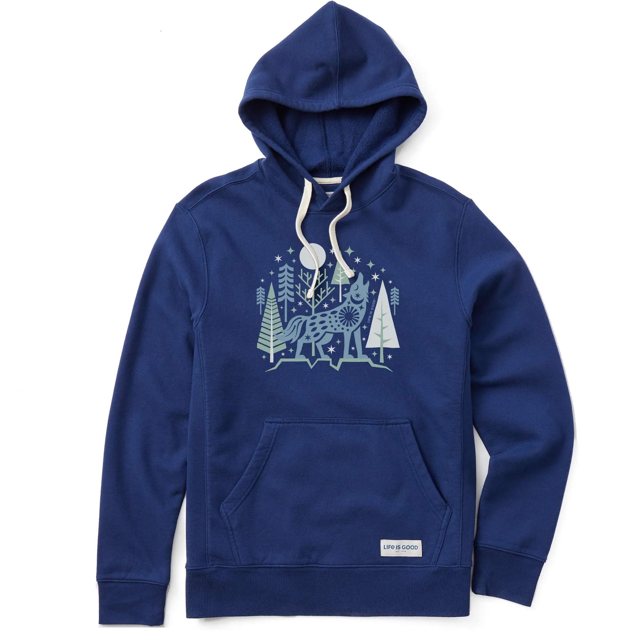 Men's Winter Wolf Simply True Fleece Hoodie LIFE IS GOOD
