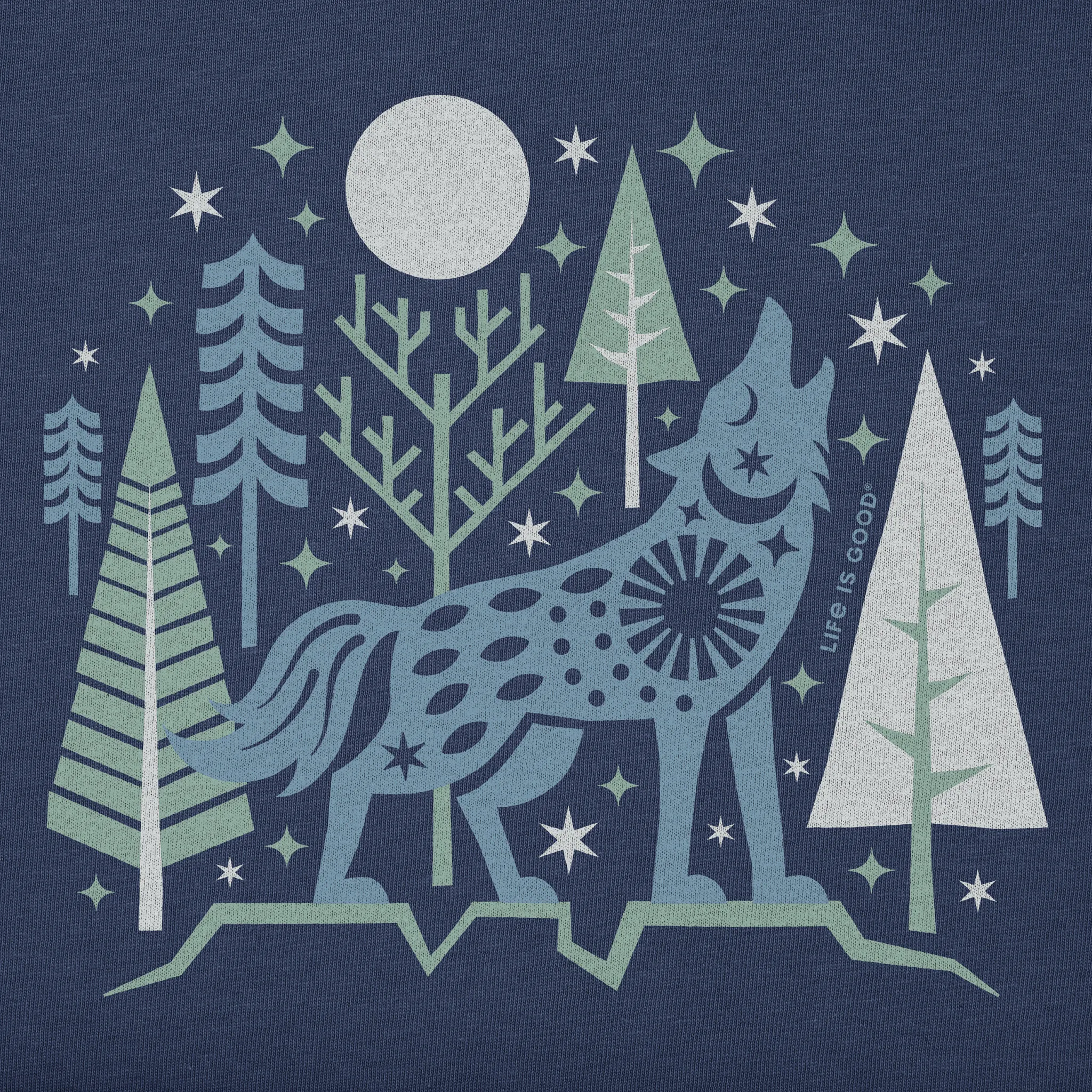 Men's Winter Wolf Simply True Fleece Hoodie LIFE IS GOOD