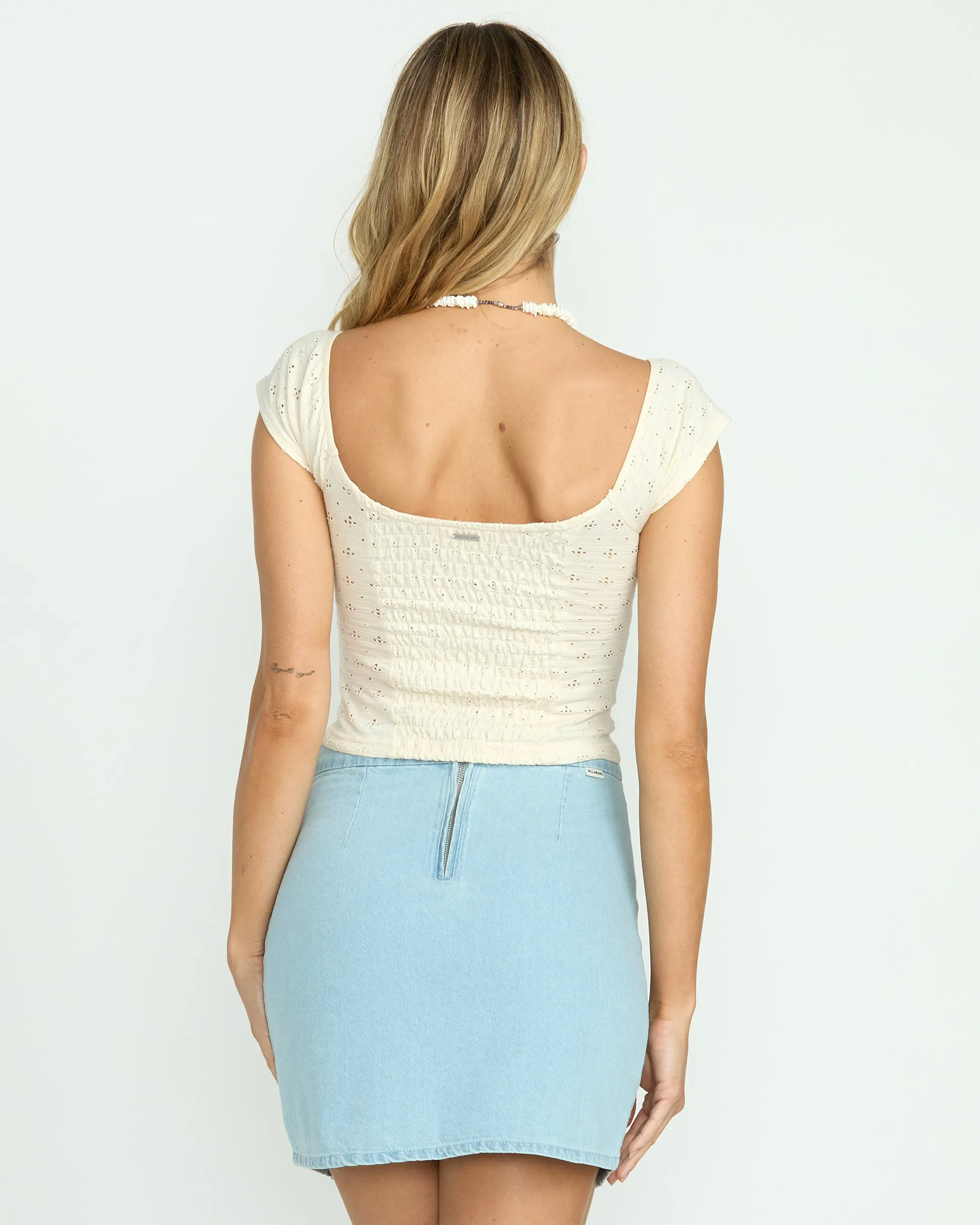 Mia Tie-Front Top - Whitecap Billabong