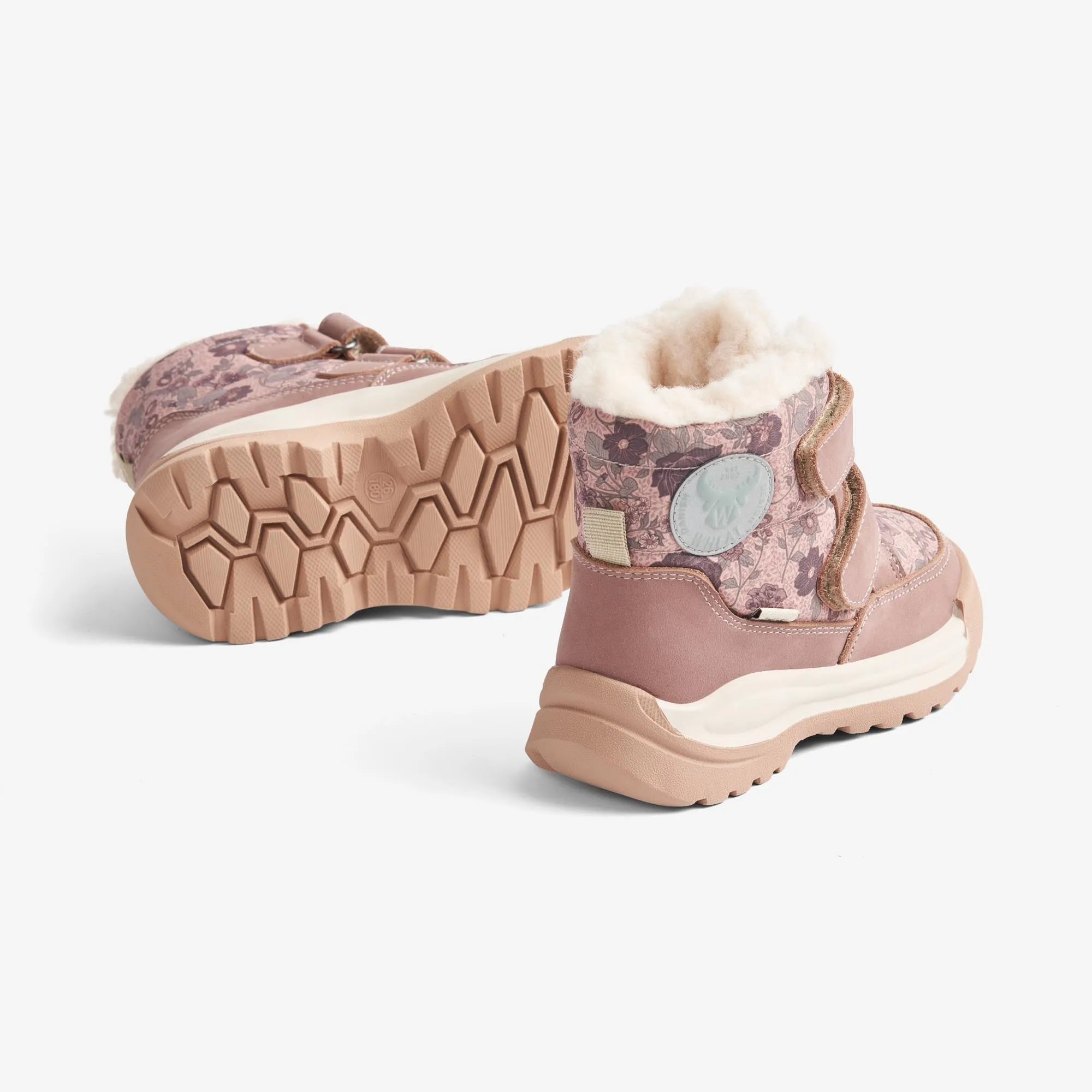 Millas Double Velcro Tex Print - dusty rouge Wheat
