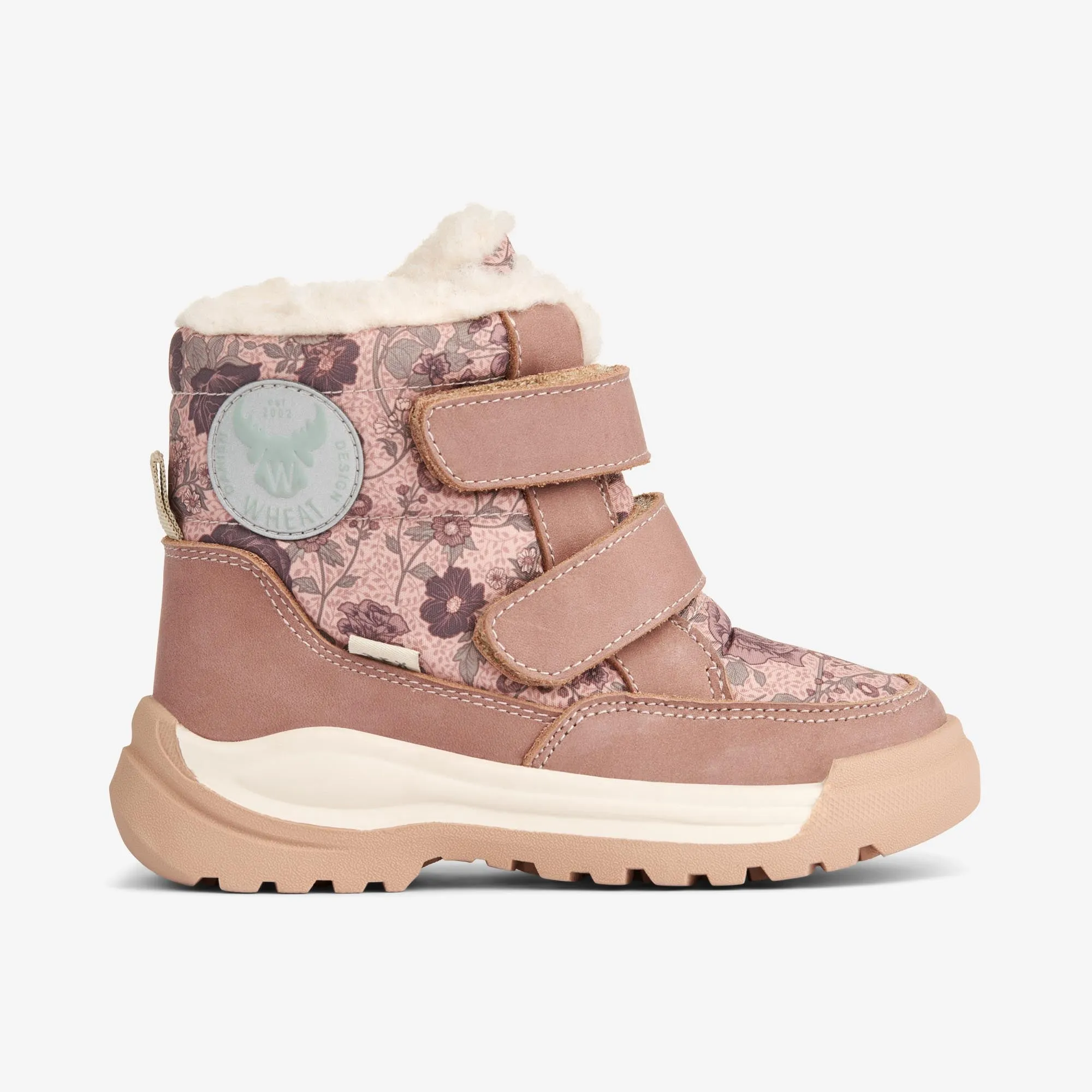 Millas Double Velcro Tex Print - dusty rouge Wheat