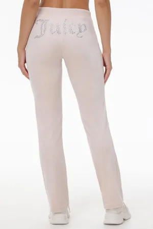 Mixed Crystals Velour Track Pants by Juicy Couture