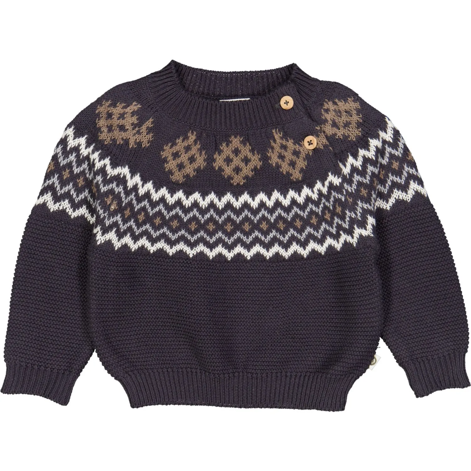 Msli Mystery Blue Knit Jacquard Sweater