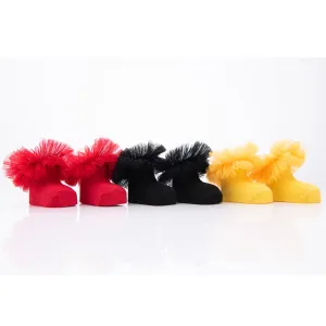 Multicolor 3pc Tulle Frill Socks Set