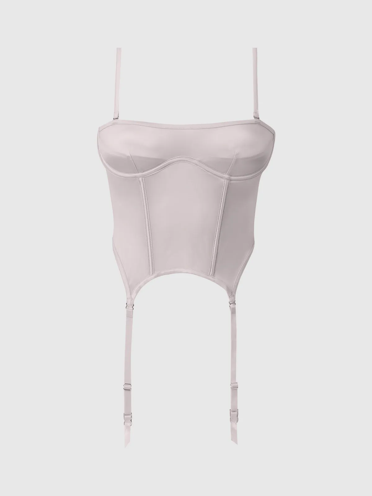 Neev Oil Slick Bandeau Bustier With Garters by Frederick's of Hollywood
