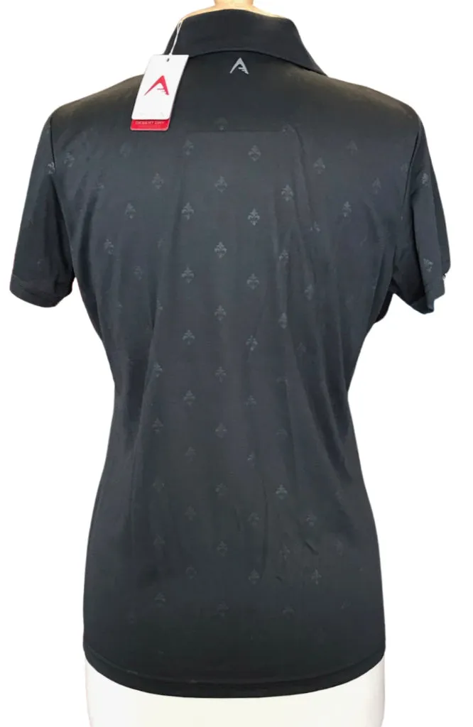 New Antigua Dark Gray Flourish Golf Polo Size M