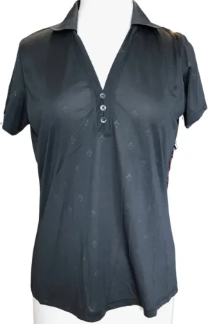 New Antigua Dark Gray Flourish Golf Polo Size M