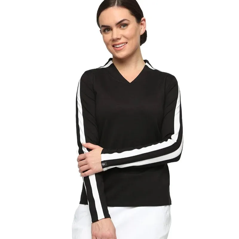 New Belyn Key Black Simone Golf Pullover Size L MSP$138