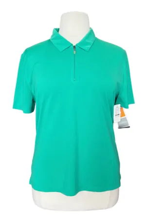 New Champion C-9 Green Zip Polo Size XXL