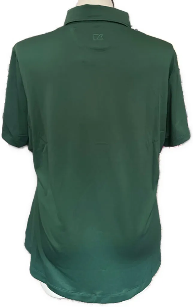 New Cutter & Buck Ruched Short Sleeve Polo - Hunter Green Size XXL