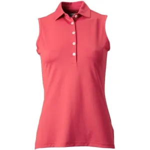 New Greg Norman Women's Sleeveless Freedom Golf Polo - Coral MSP$45