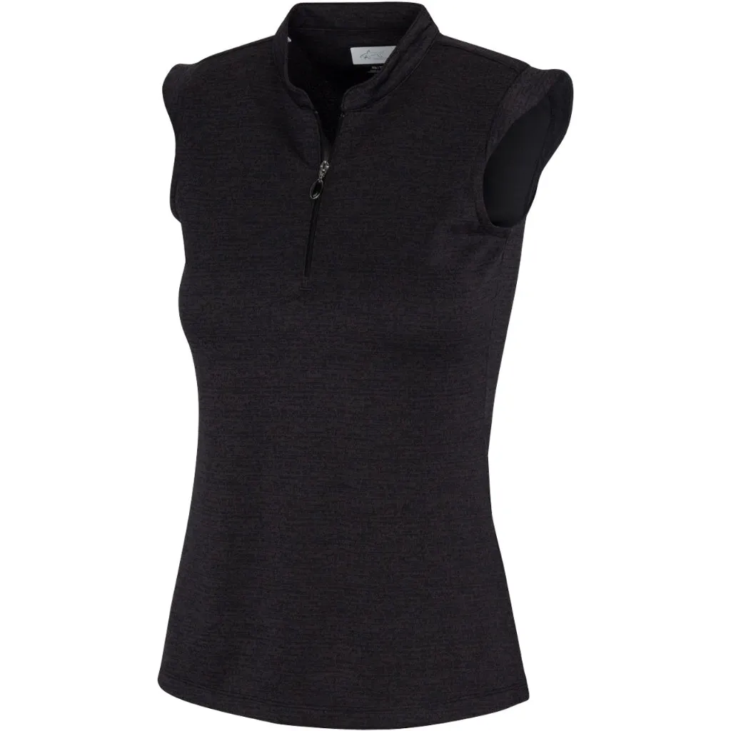 New Greg Norman Women's Tweed Jacquard Sleeveless Golf Polo MSP$65