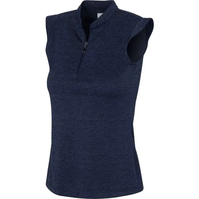 New Greg Norman Women's Tweed Jacquard Sleeveless Golf Polo MSP$65