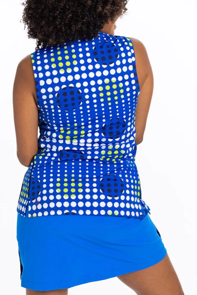 New Kinona Keep It Covered Sleeveless Golf Top - Dot Matrix Size XL MSP$109