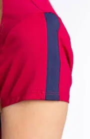 New Kinona Women's Sporting Life Shortsleeve Golf Top - Bordeaux Red MSP$115
