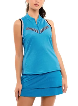 New Lucky in Love Impression Racerback Golf Tank - Turquoise Size L MSP$90
