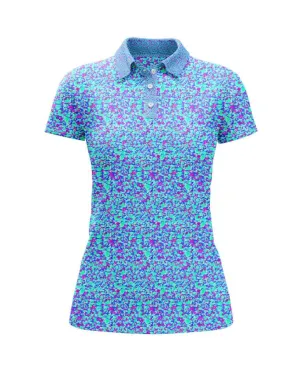 New Proud 90 Women's Blue Noise Golf Polo MSP$79