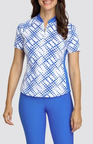 New Tail Activewear Rain Short Sleeve V-Neck Golf Top - Lumination MSP$101