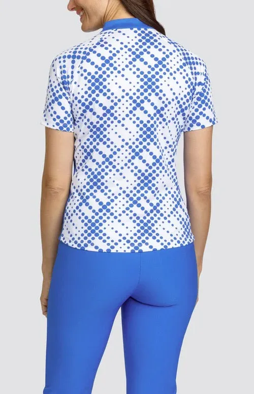 New Tail Activewear Rain Short Sleeve V-Neck Golf Top - Lumination MSP$101