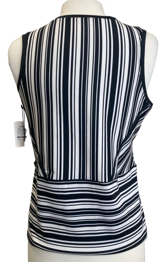 New Tail Black & White Striped Top Size L