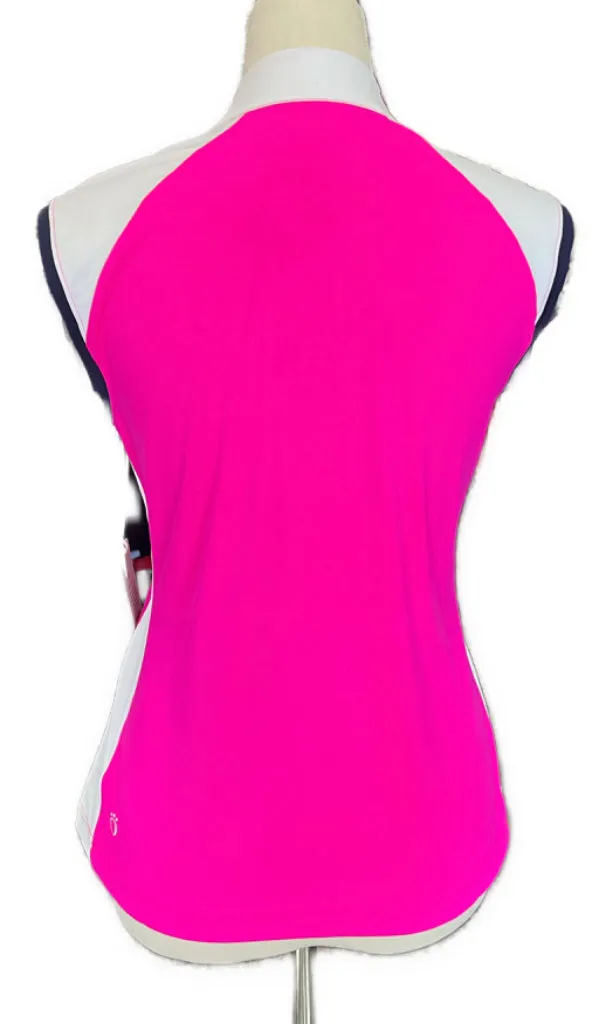 New Women's Kinona Cap to Tap Sleeveless Golf Top - Open Air Pink Size S