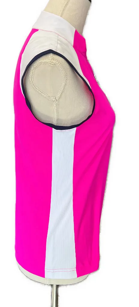 New Women's Kinona Cap to Tap Sleeveless Golf Top - Open Air Pink Size S