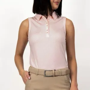 New Women's Kjus Eve Sleeveless Golf Polo - Rose Quartz MSP$99
