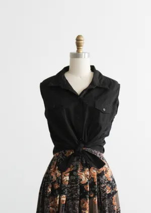 nightwatch cropped button up 1919 Vintage