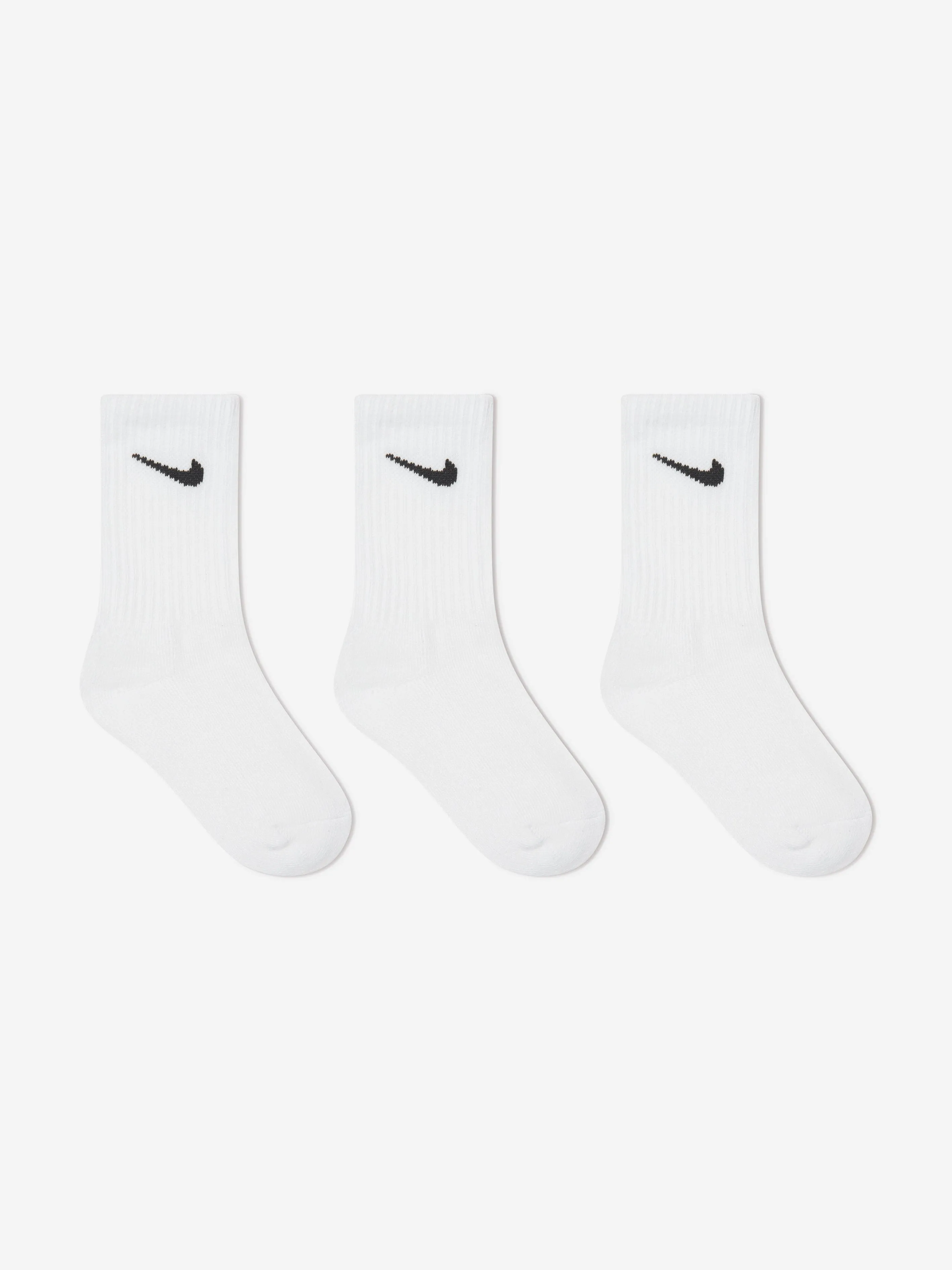 Nike Boys Basic 3 Pack Socks Set in White