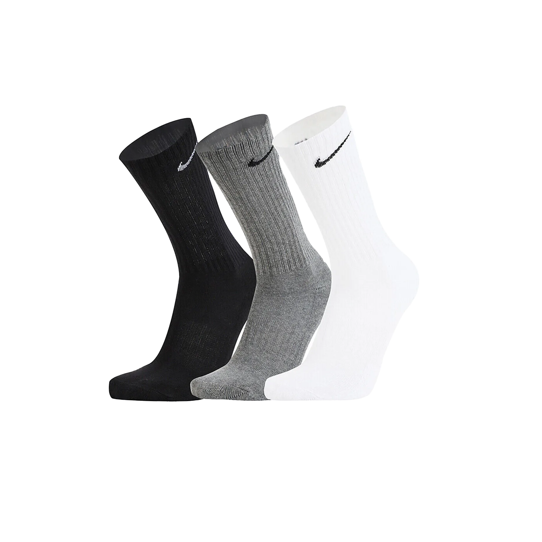 Nike Everyday Cotton Cushioned Crew Black/Grey/White
