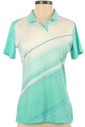 Nike Golf Women's Mint Green Ombre Striped Polo Size S MSP$65