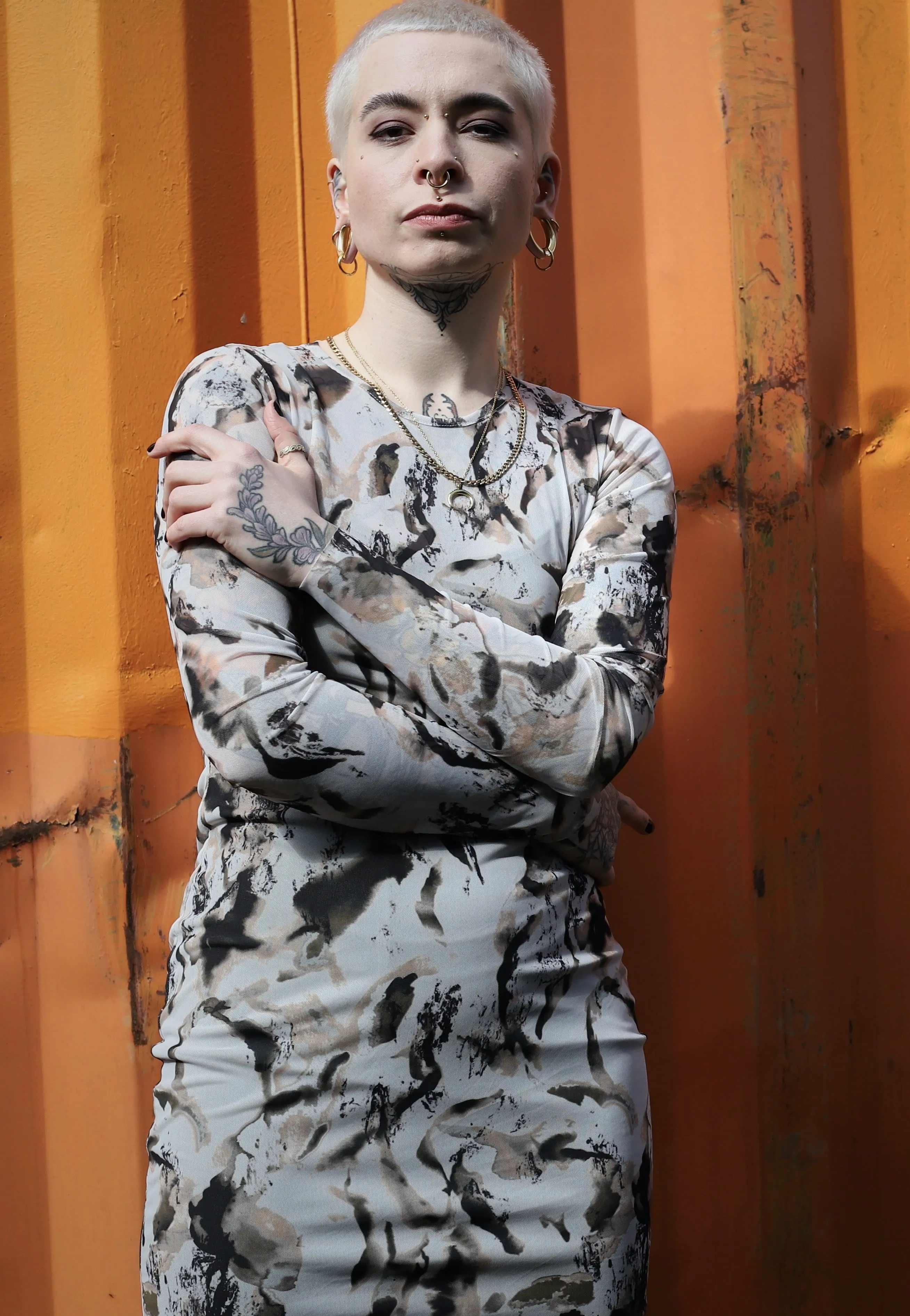 Noisy May - Alma Watermarble Hazelnut - Dress