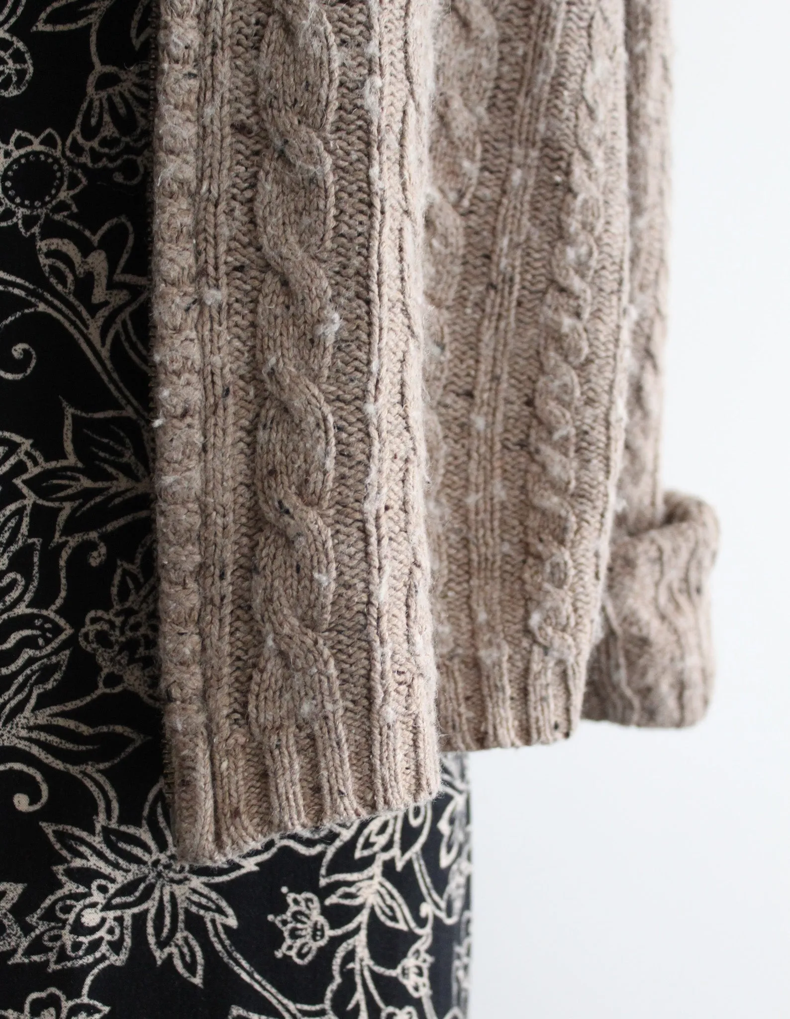 oat cable knit cardigan 1919 Vintage